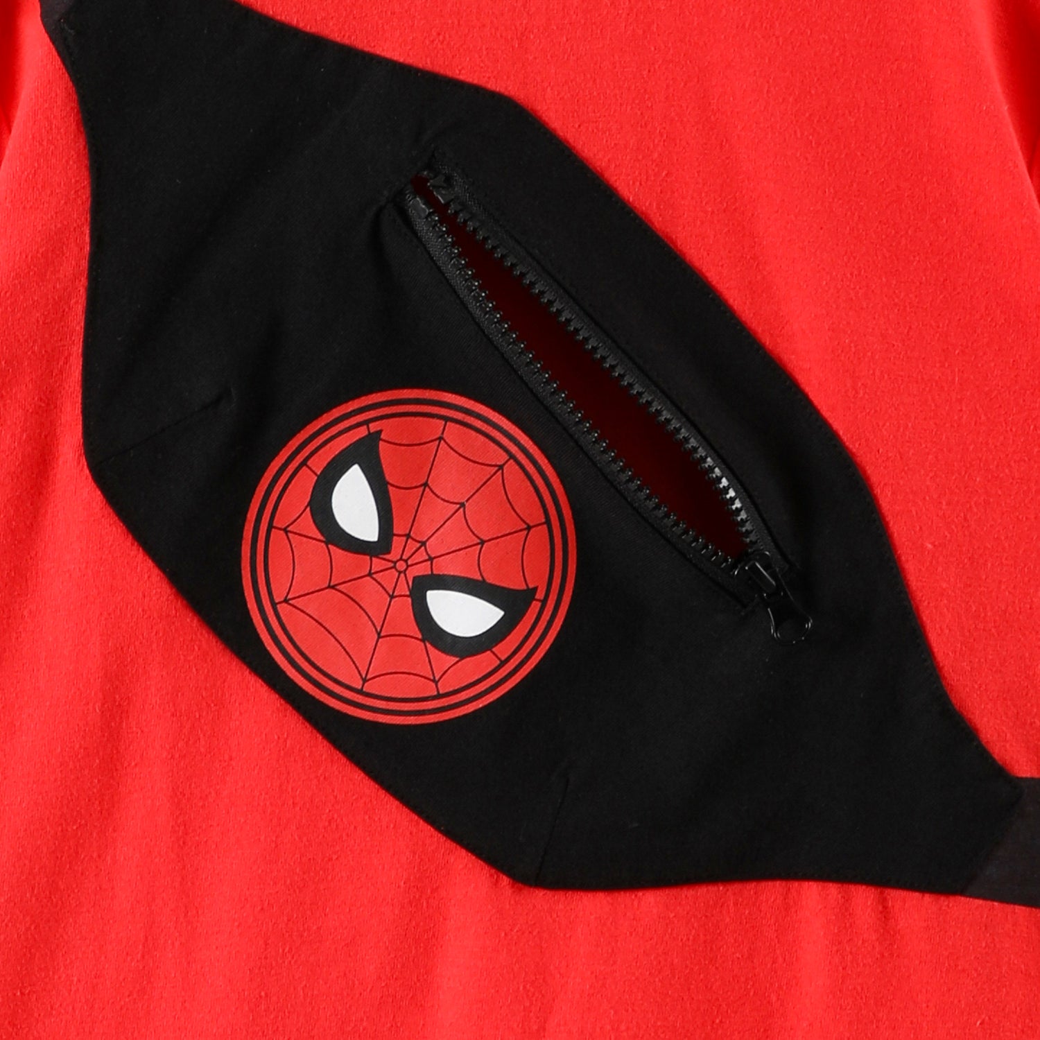 Polera Manga Larga Niño Spiderman Logo Banano Rojo Marvel