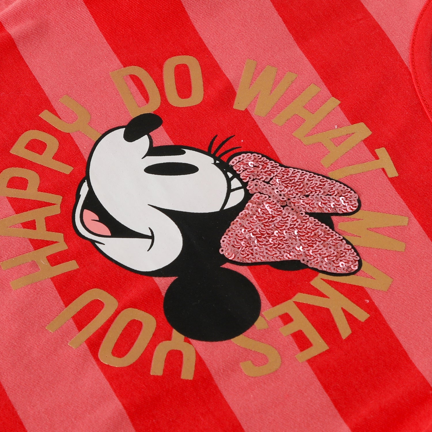 Polera Manga Larga Niña Minnie Do What Rojo Disney