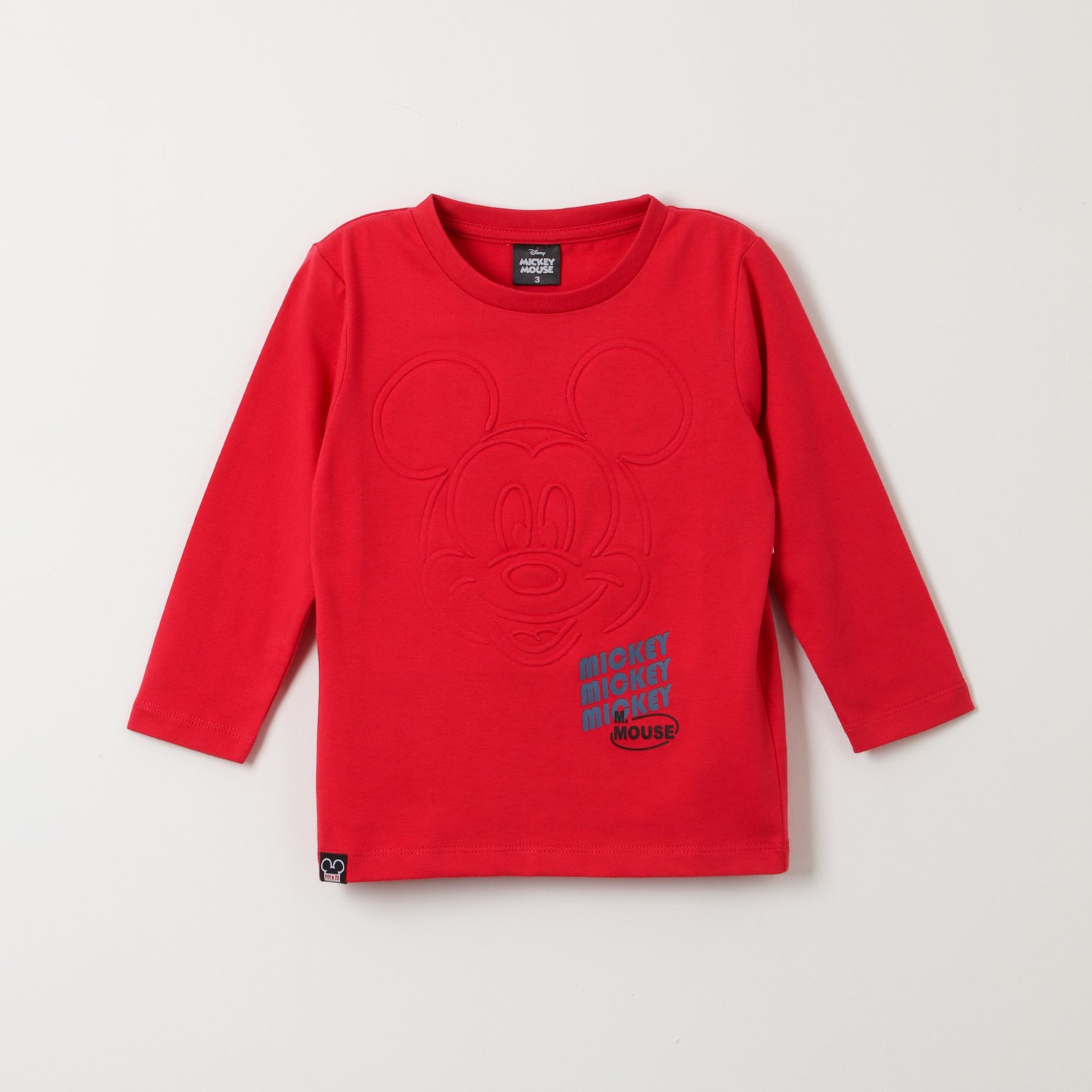 Polera Manga Larga Niño Mickey Mania Rojo Disney