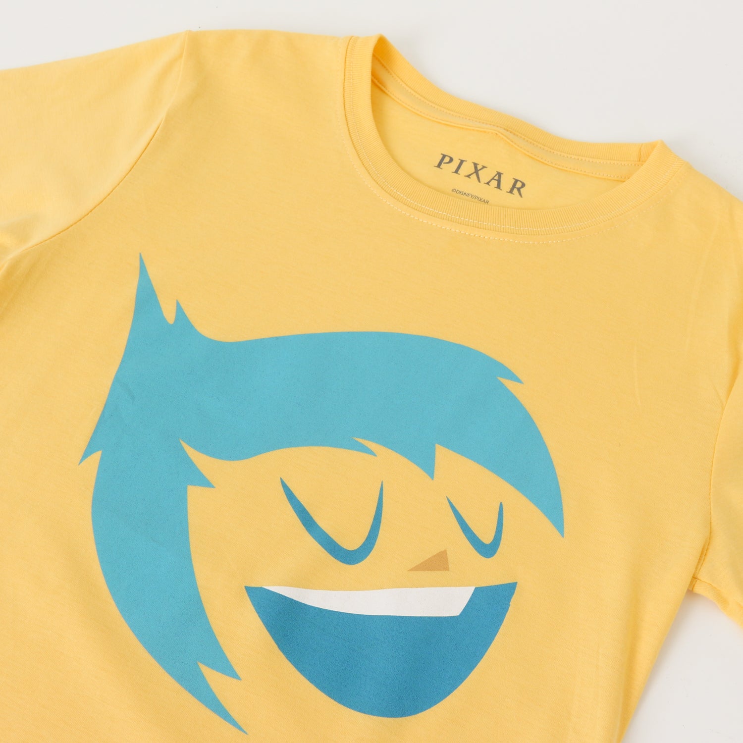 Polera Manga Corta Niña Amarillo Alegría Pixar Disney