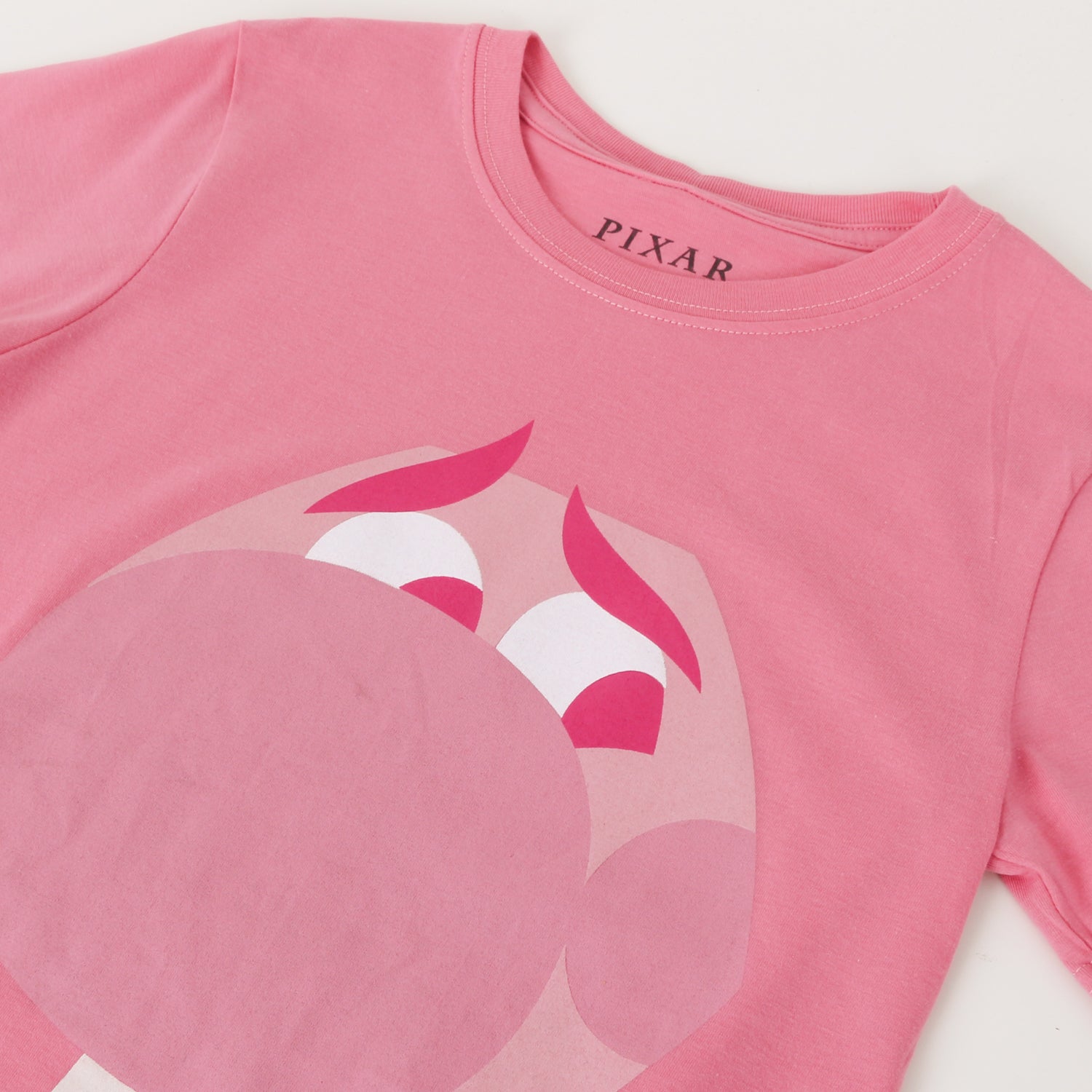 Polera Manga Corta Niña Rosado Vergüenza Pixar Disney