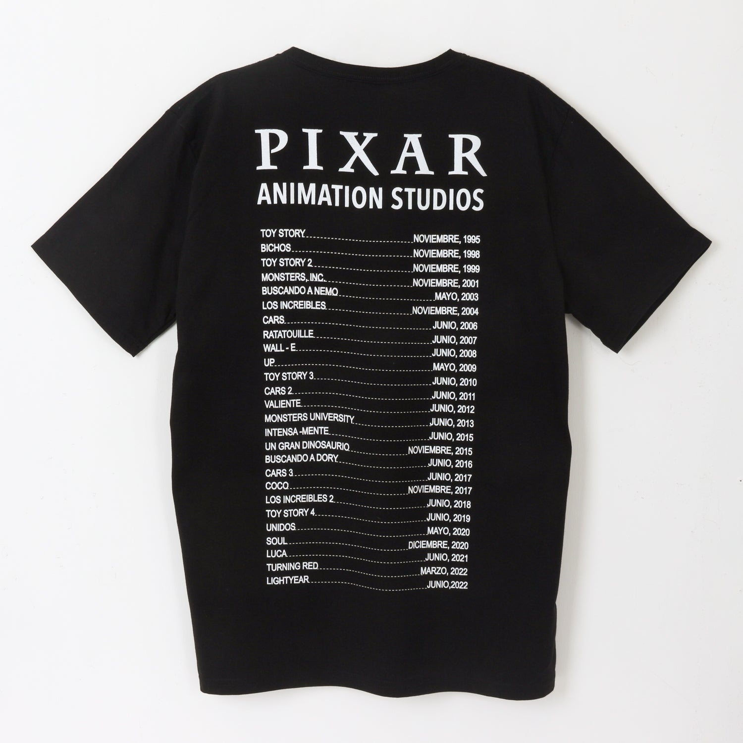 Polera Manga Corta Adulto Negro Corporativo Pixar Disney