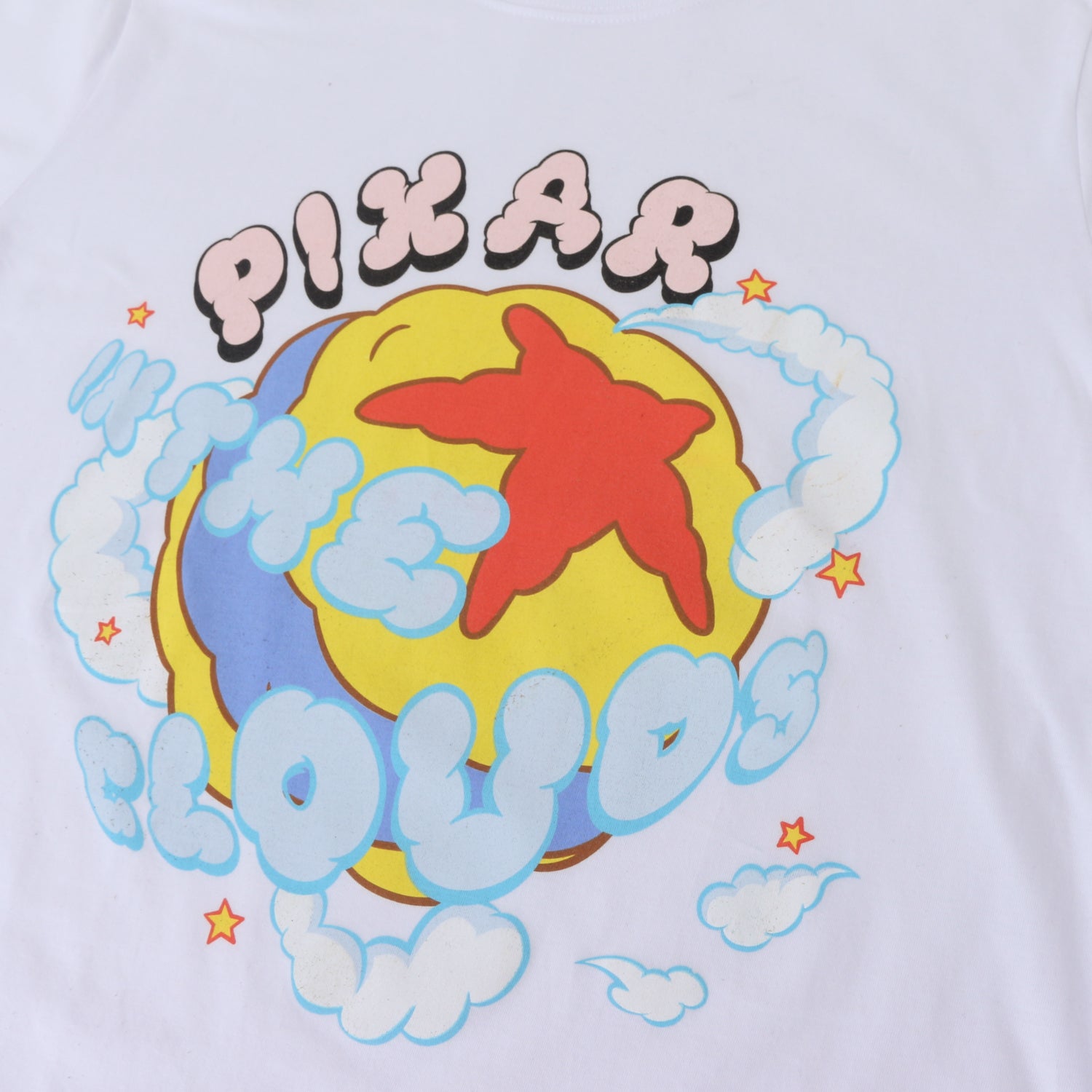 Polera Manga Corta Adulto Blanco Pelota Pixar Disney