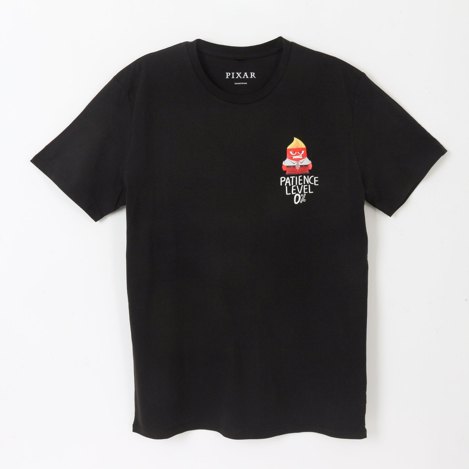 Polera Manga Corta Adulto Negro Ira Pixar Disney