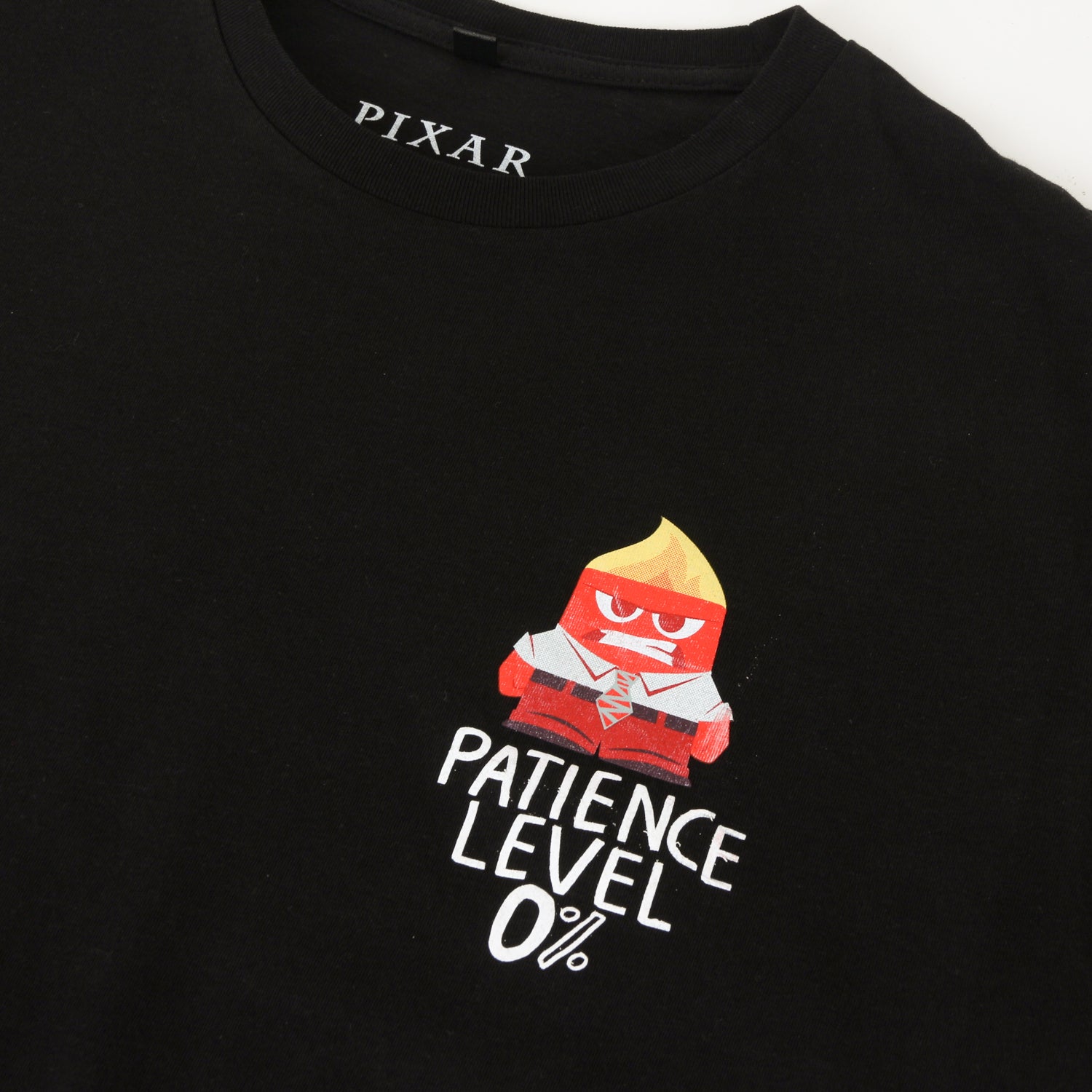 Polera Manga Corta Adulto Negro Ira Pixar Disney