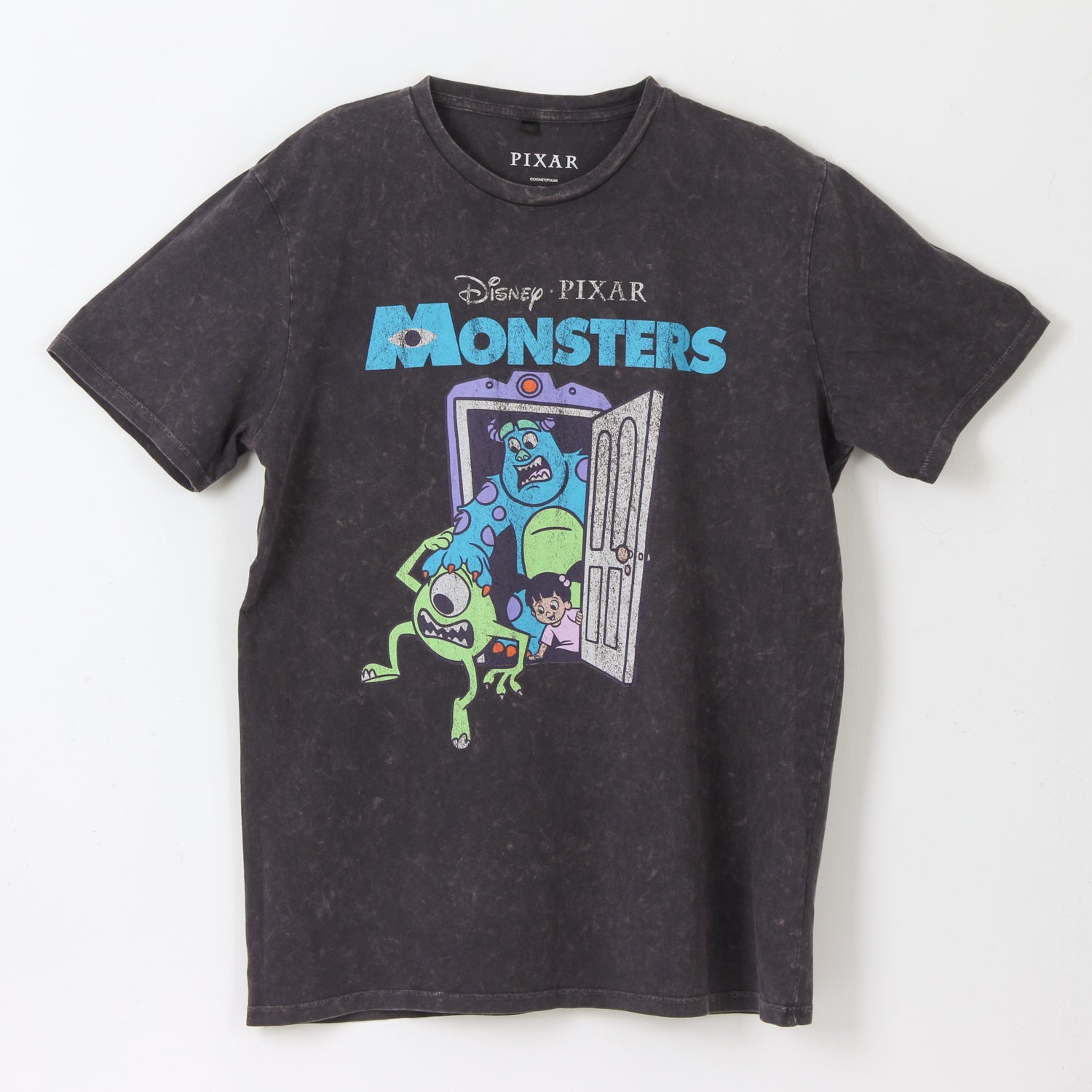 Polera Manga Corta Adulto Acero Monsters Inc Pixar Disney