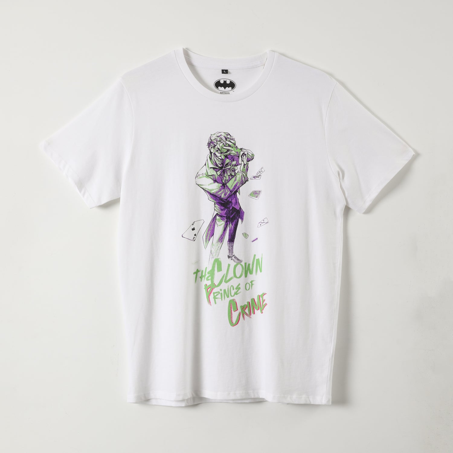 Polera Manga Corta Hombre Prince of Crime Blanco DC Comics