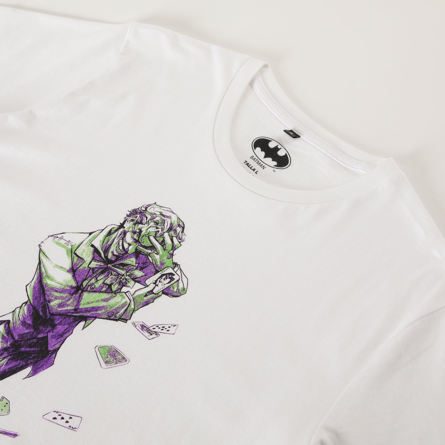 Polera Manga Corta Hombre Prince of Crime Blanco DC Comics