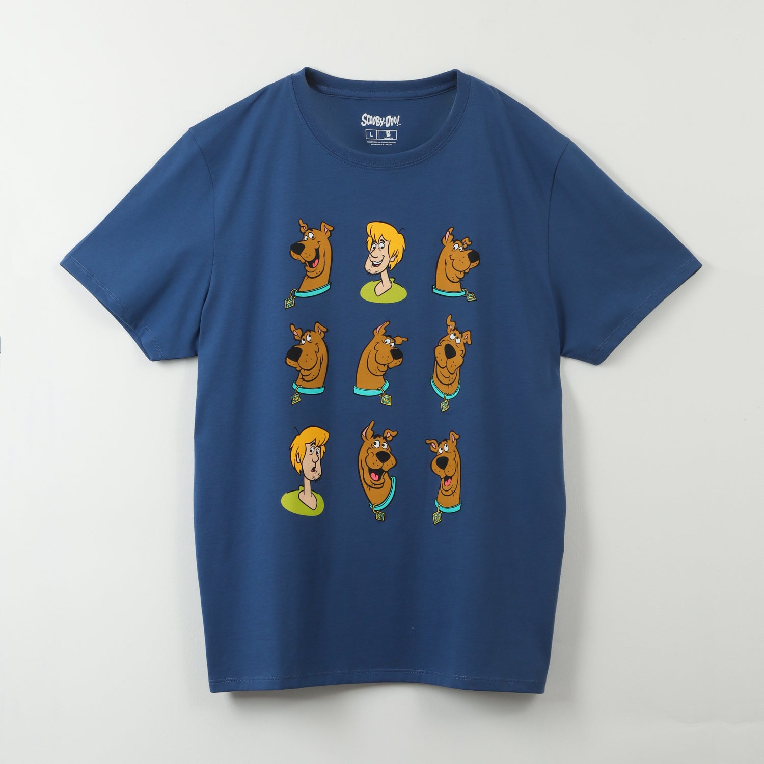 Polera Manga Corta Hombre Scooby Faces Azul Scooby-Doo