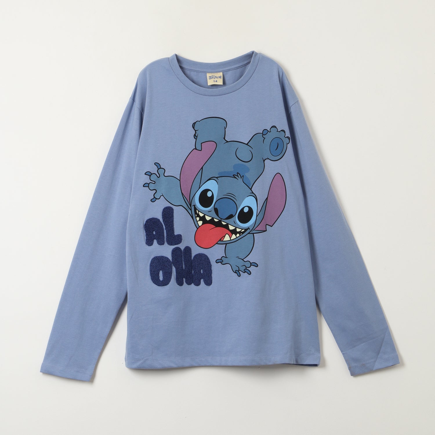 Polera Manga Larga Niño Lilo & Stitch Crazy Azul Disney