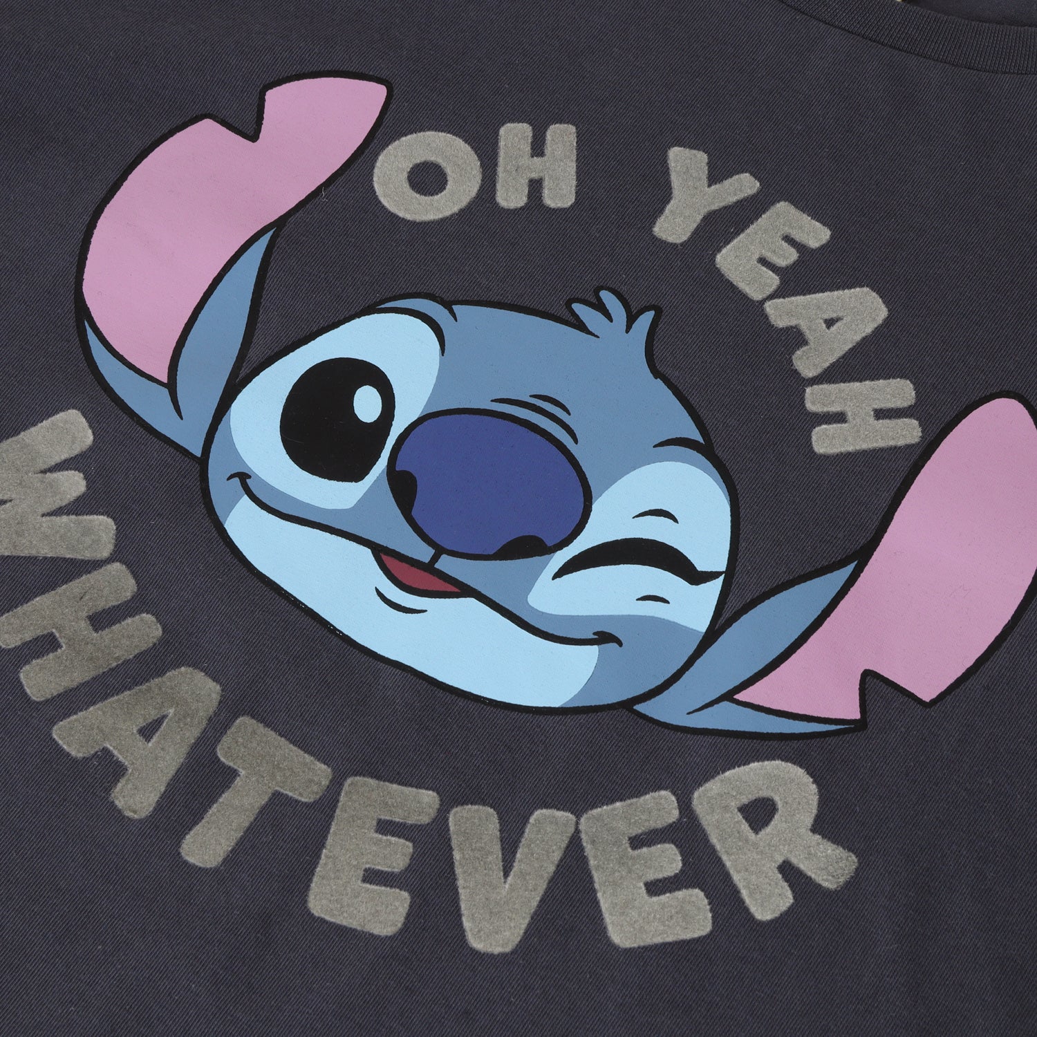 Polera Manga Larga Niño Lilo & Stitch Oh Yeah Negro Disney