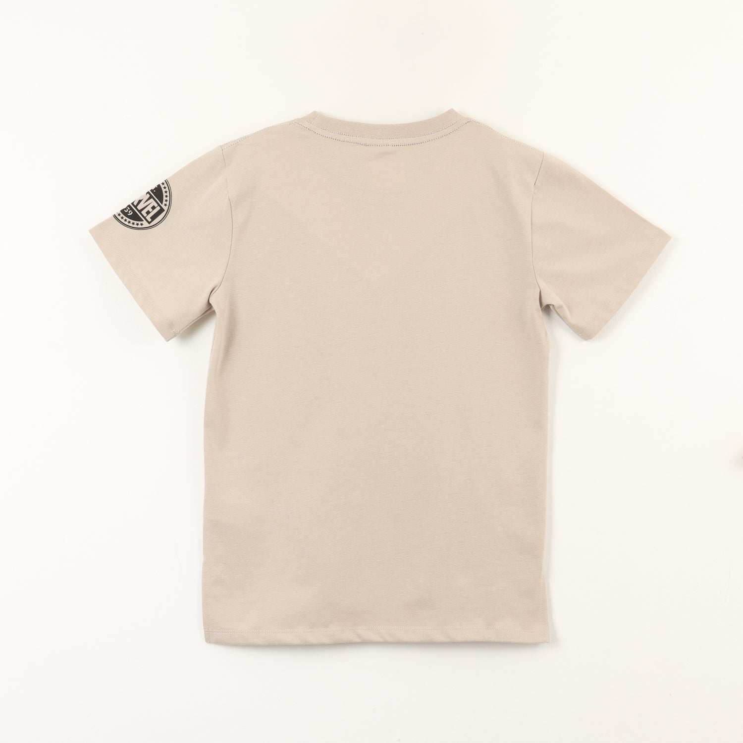 Polera Manga Corta Niño Spiderman Lentejuelas Beige Marvel