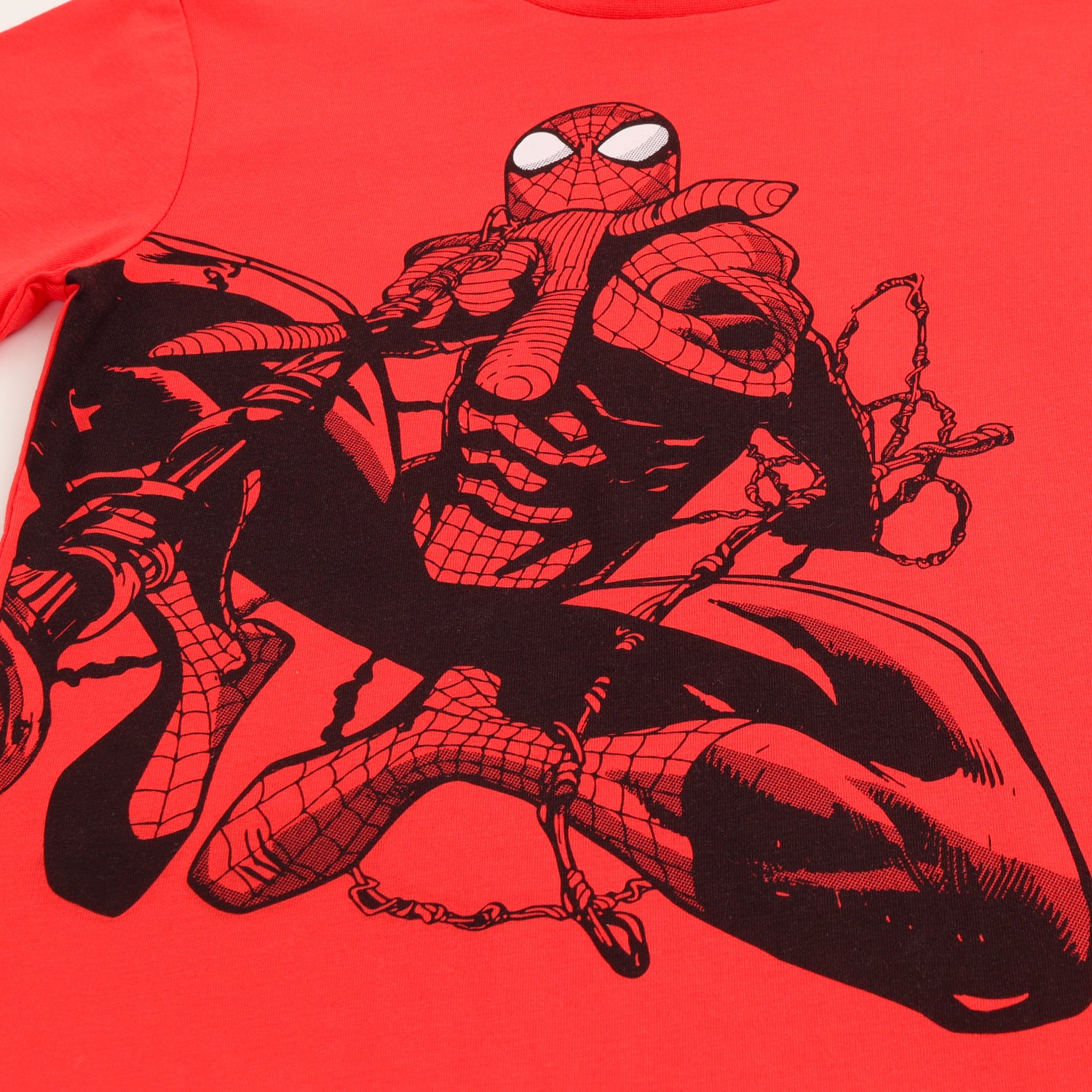 Polera Manga Corta Niño Spiderman Above All Rojo Marvel