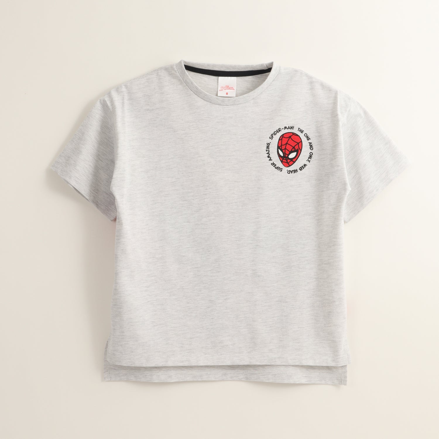 Polera Manga Corta Niño Spiderman Since 1962 Blanco Marvel