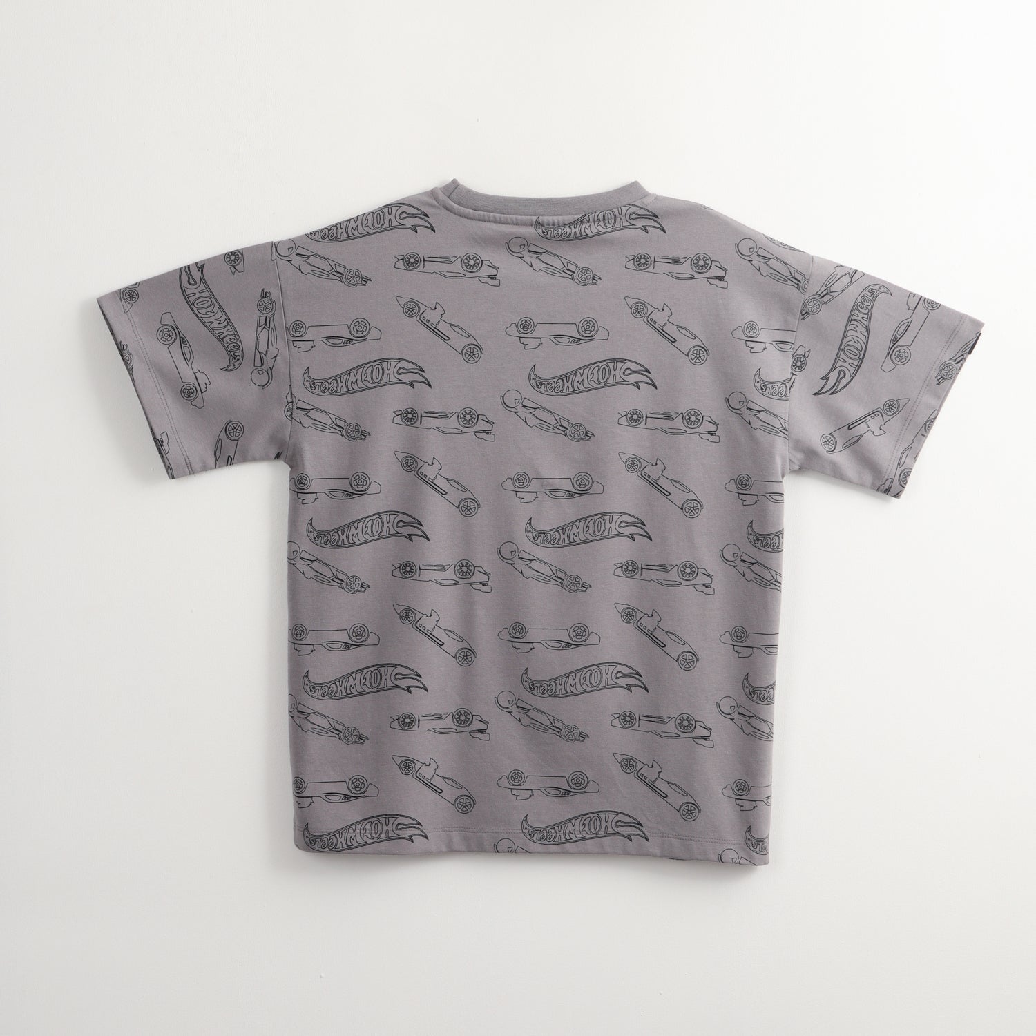 Polera Manga Corta Niño Full Of Cars Gris Hot Wheels