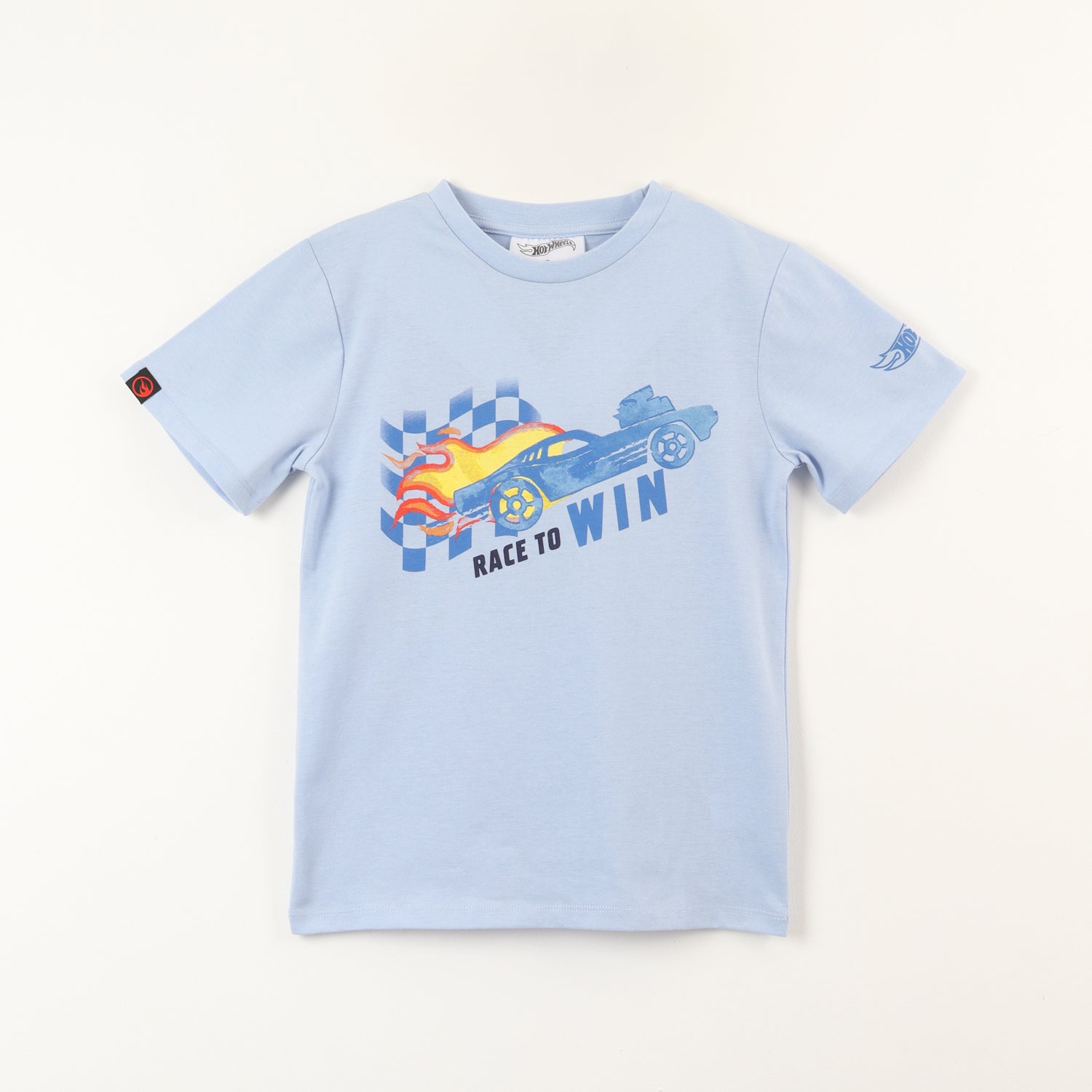 Polera Manga Corta Niño Back To Celeste Hot Wheels