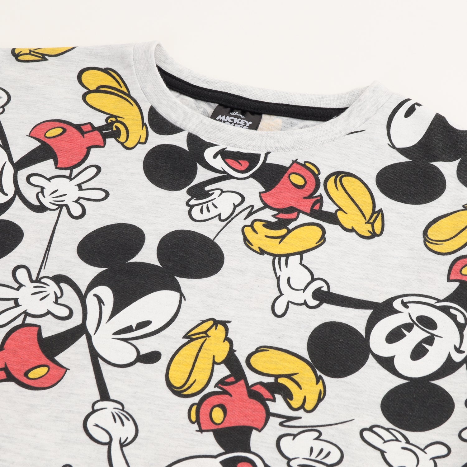 Polera Manga Corta Niño Mickey Movement Gris Disney