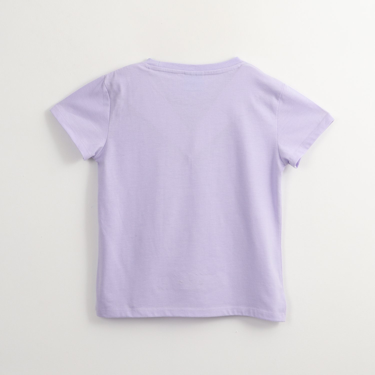 Polera Manga Corta Niña Frozen Elsa Y Anna Morado Disney