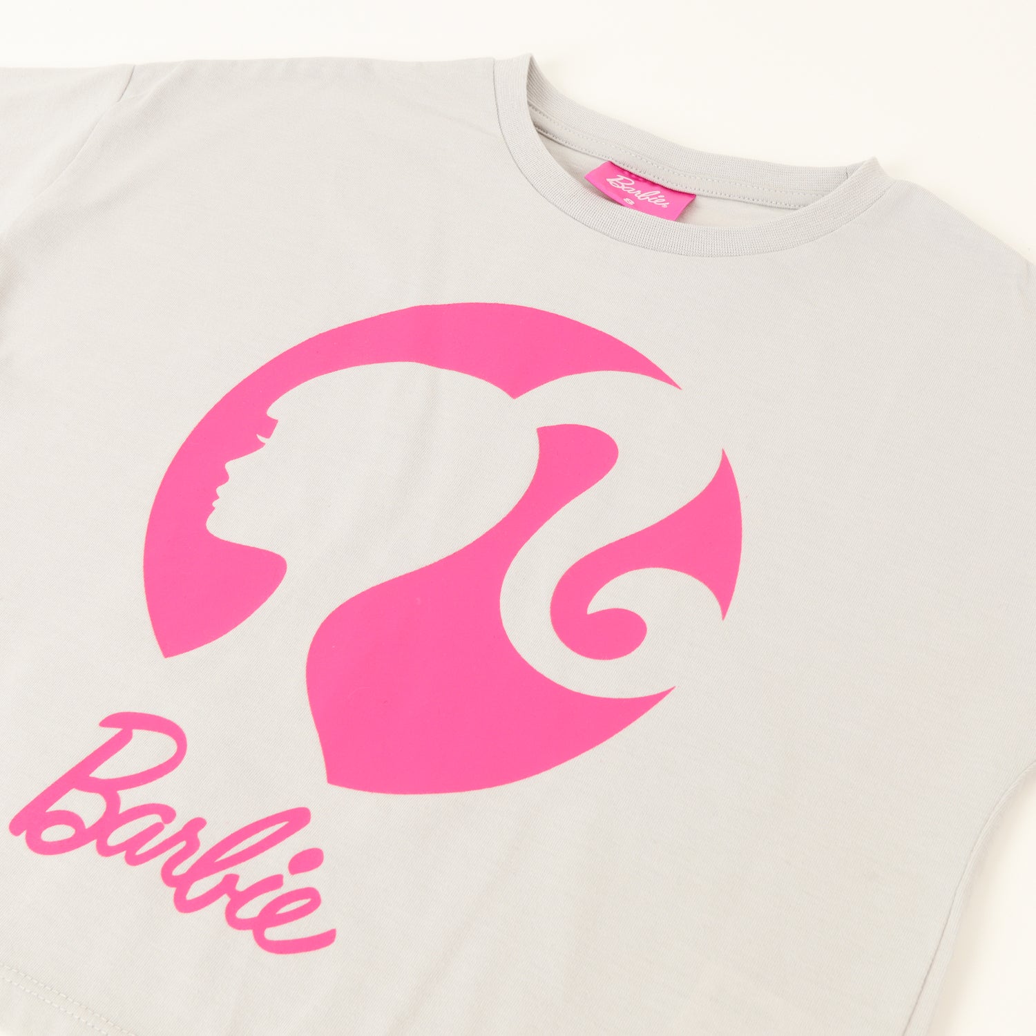 Polera Manga Corta Niña Pony Tale Gris Barbie