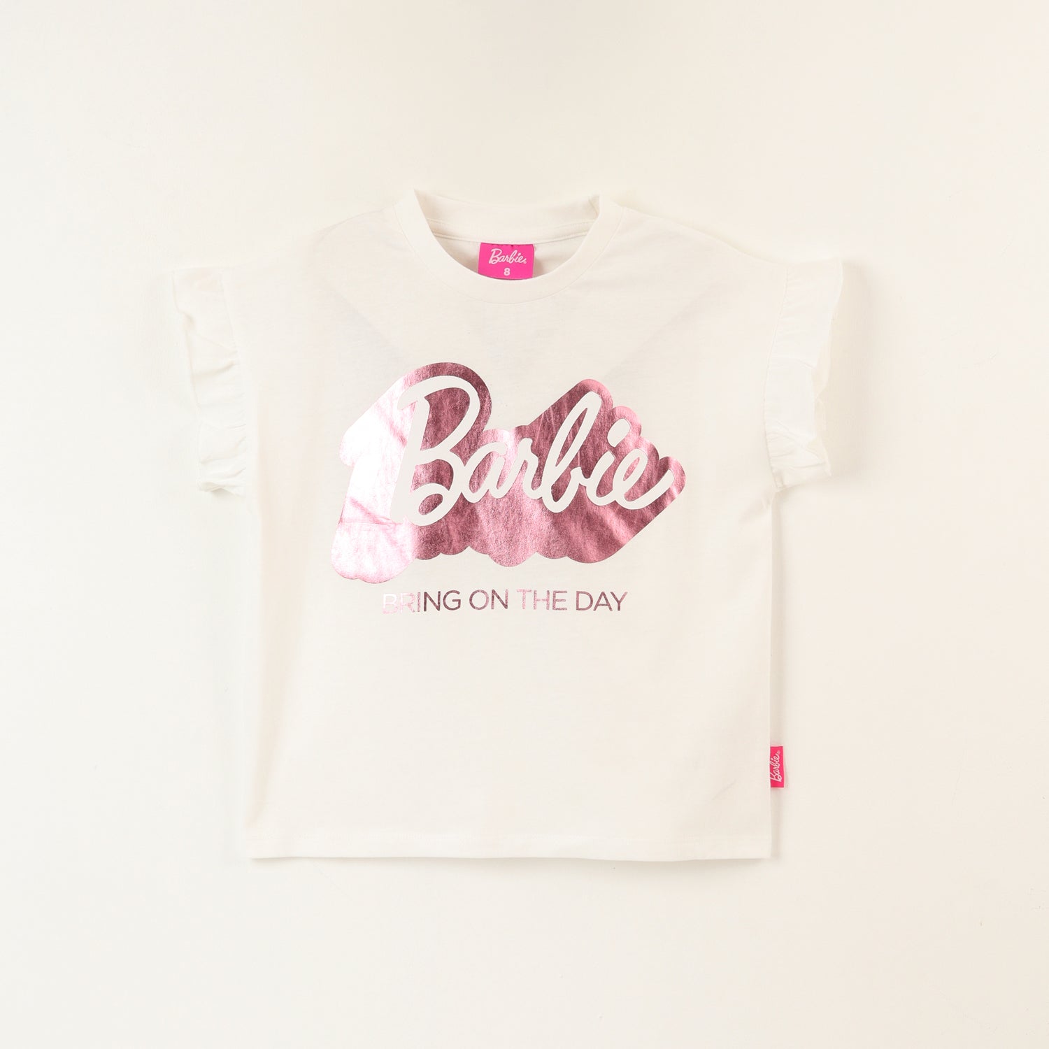 Polera Manga Corta Niña Malibu Blanco Barbie