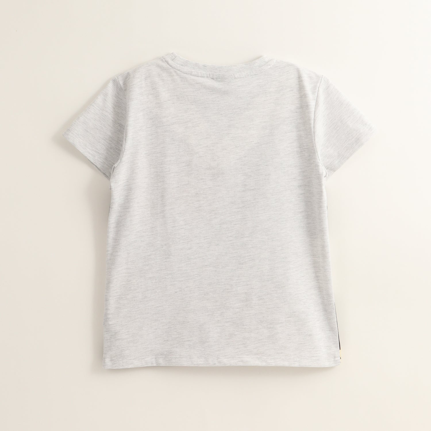 Polera Manga Corta Niña Minnie Lentejuelas Gris Disney