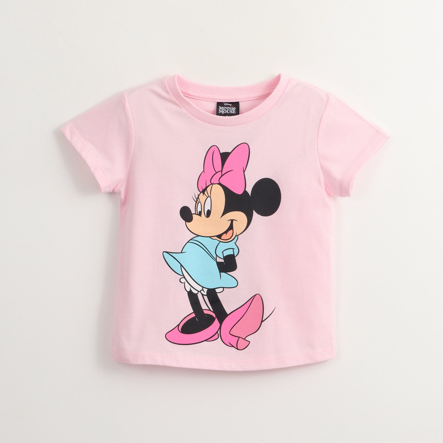 Polera Manga Corta Niña Minnie Two Sides Rosado Disney