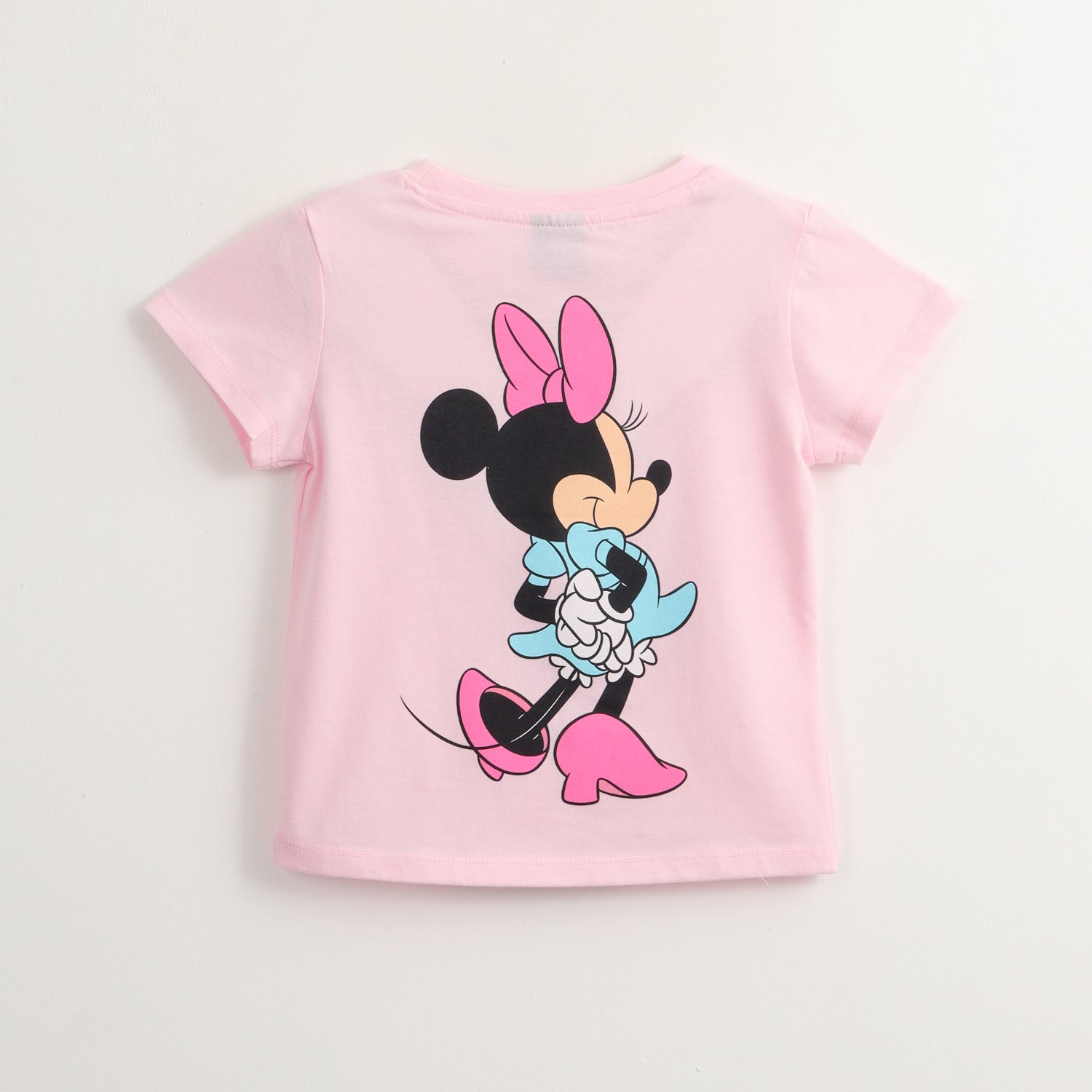 Polera Manga Corta Niña Minnie Two Sides Rosado Disney