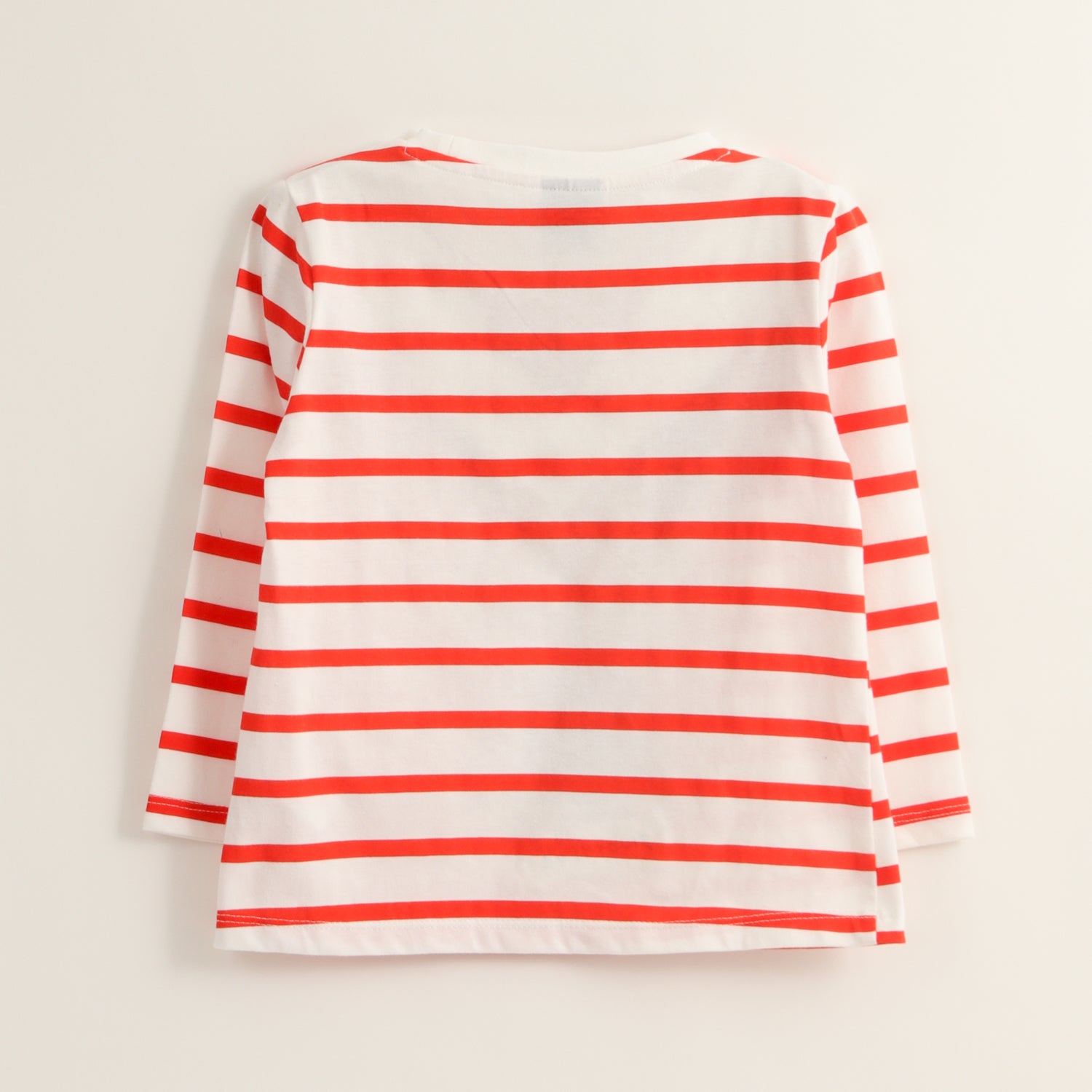 Polera Manga Larga Niña Minnie Rayas Rojo Disney