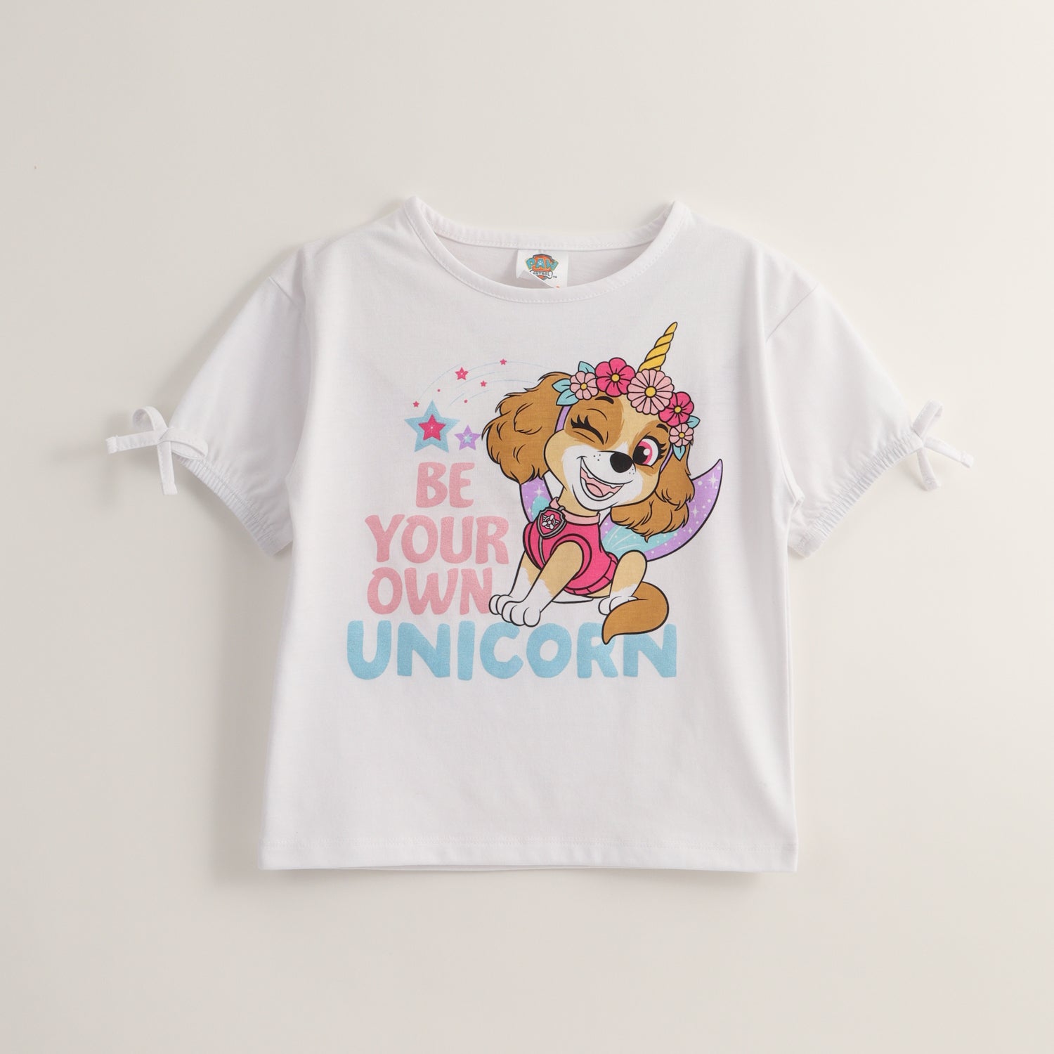 Polera Manga Corta Niña Skye Be Your Own Blanco Paw Patrol