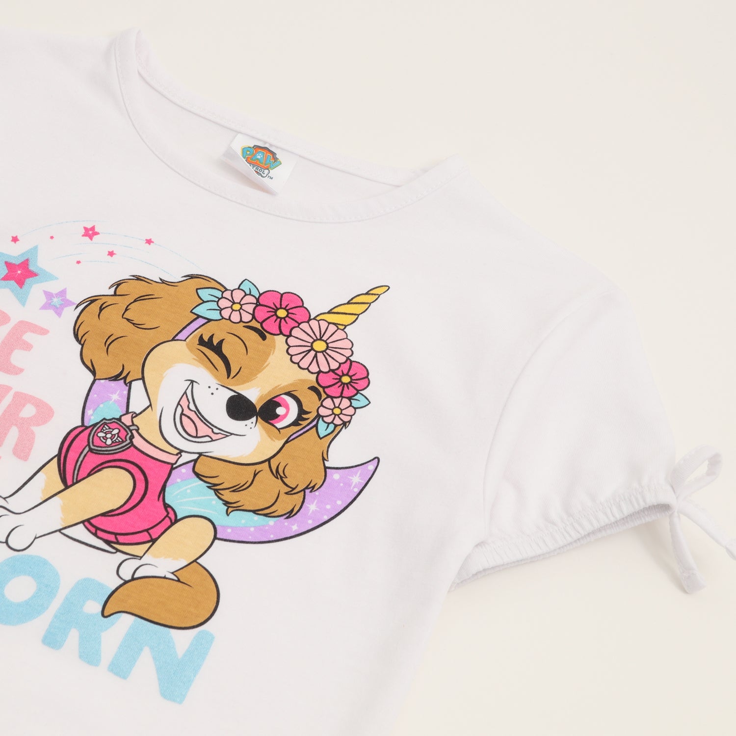 Polera Manga Corta Niña Skye Be Your Own Blanco Paw Patrol