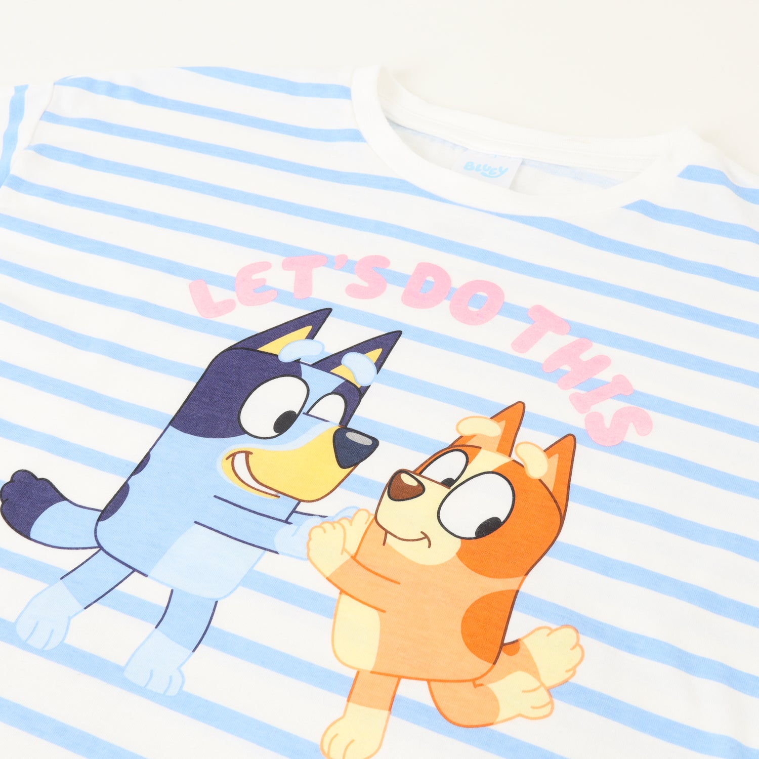 Polera Manga Larga Niña Lets Do Blanco Bingo Y Bluey