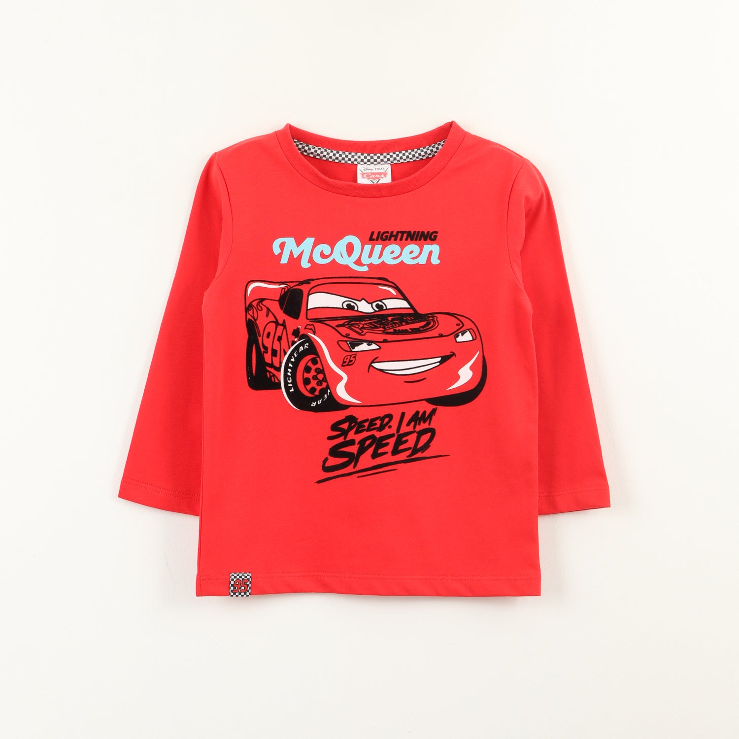 Polera Manga Larga Niño Cars Speed Rojo Disney
