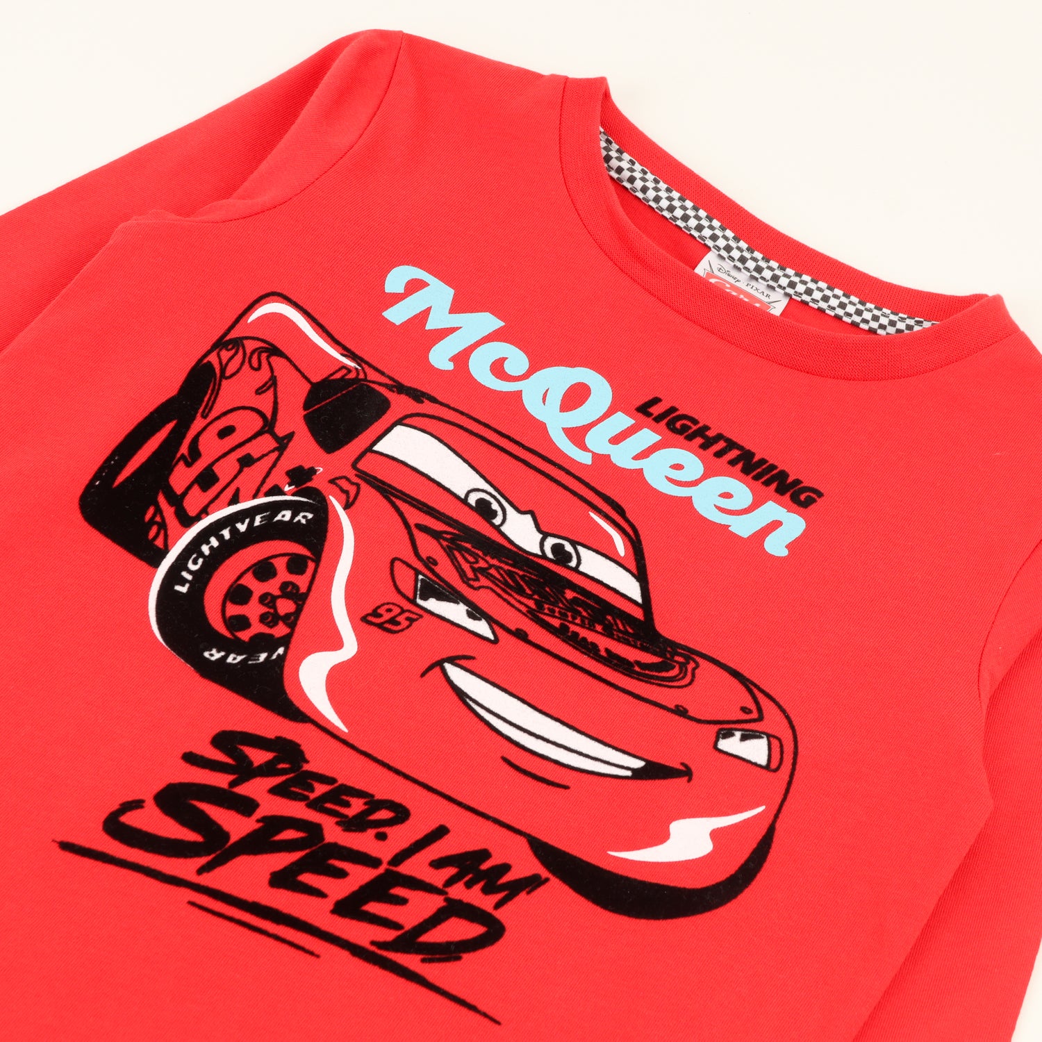 Polera Manga Larga Niño Cars Speed Rojo Disney