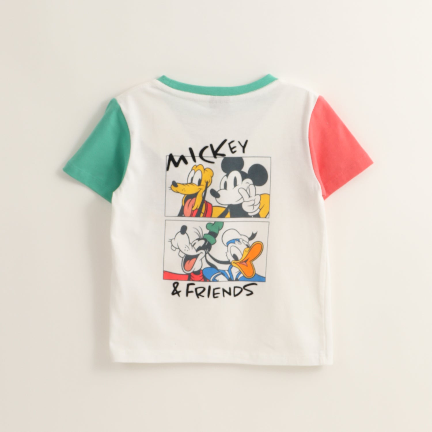 Polera Manga Corta Niño Mickey #Disneycrew Blanco Disney