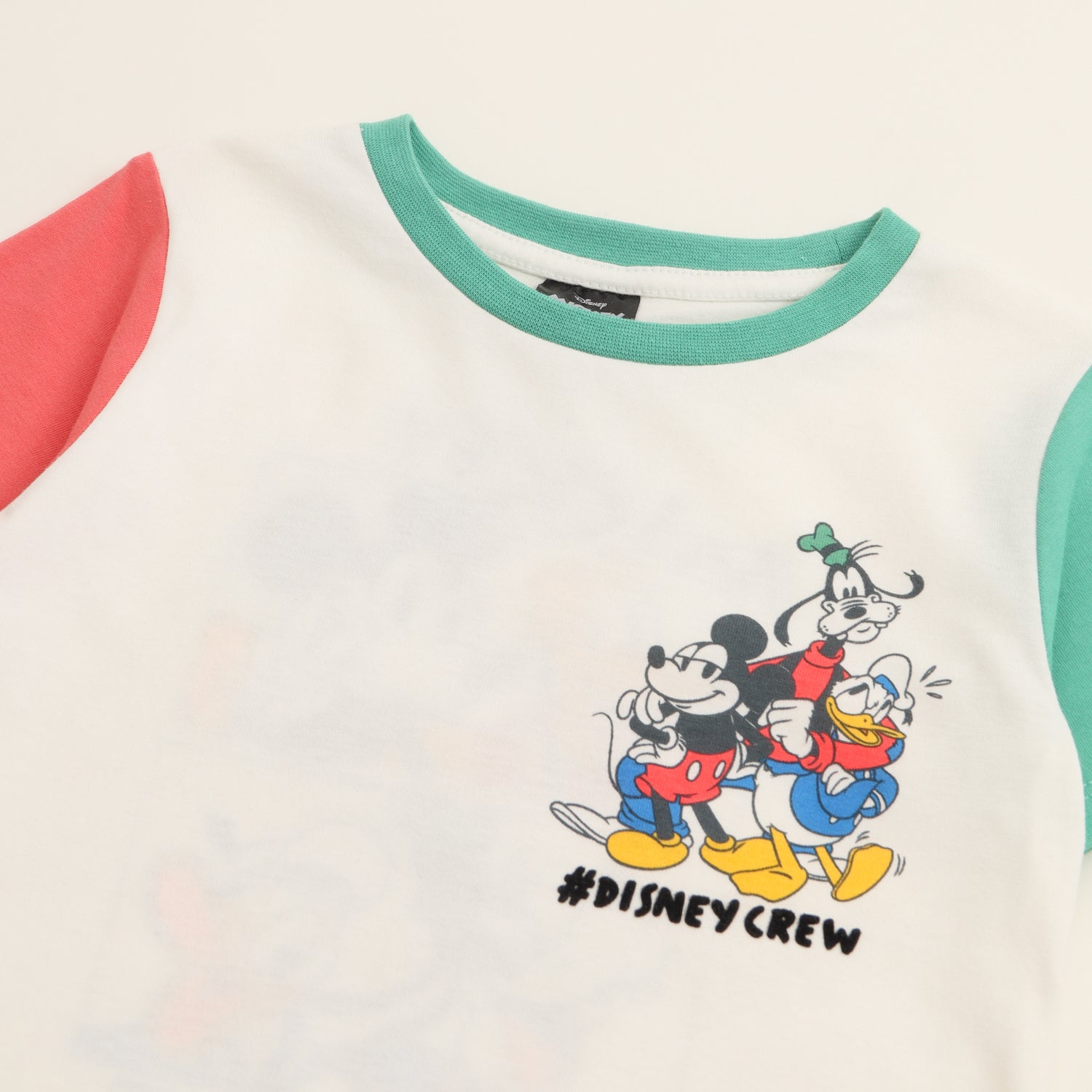 Polera Manga Corta Niño Mickey #Disneycrew Blanco Disney