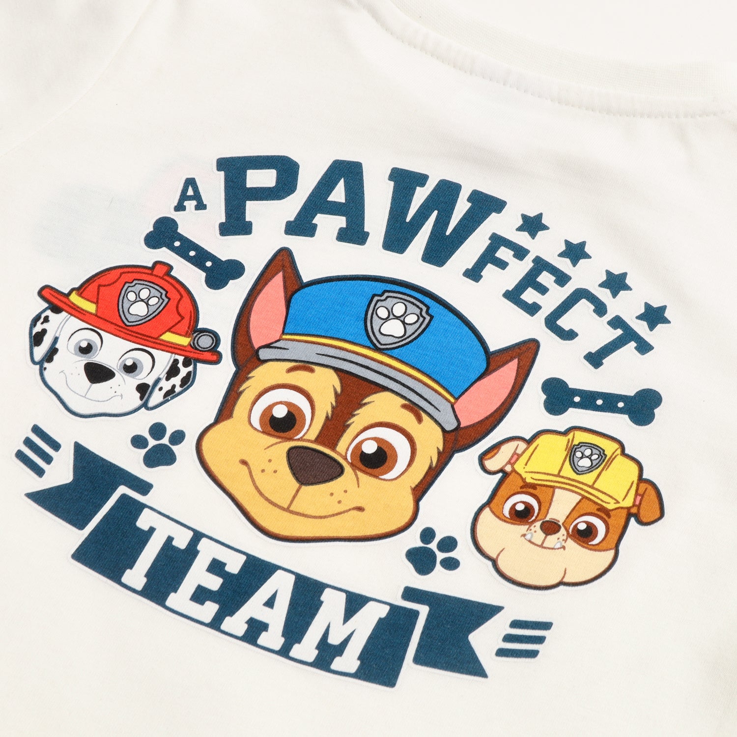 Polera Manga Larga Niño Chase Team Blanco Paw Patrol