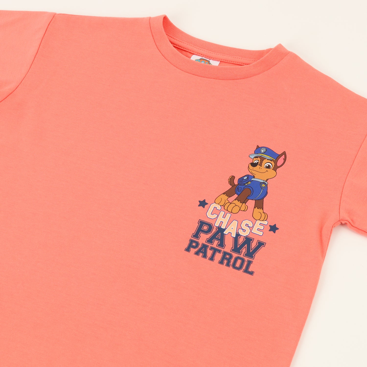 Polera Manga Corta Niño Chase Stars Naranjo Paw Patrol