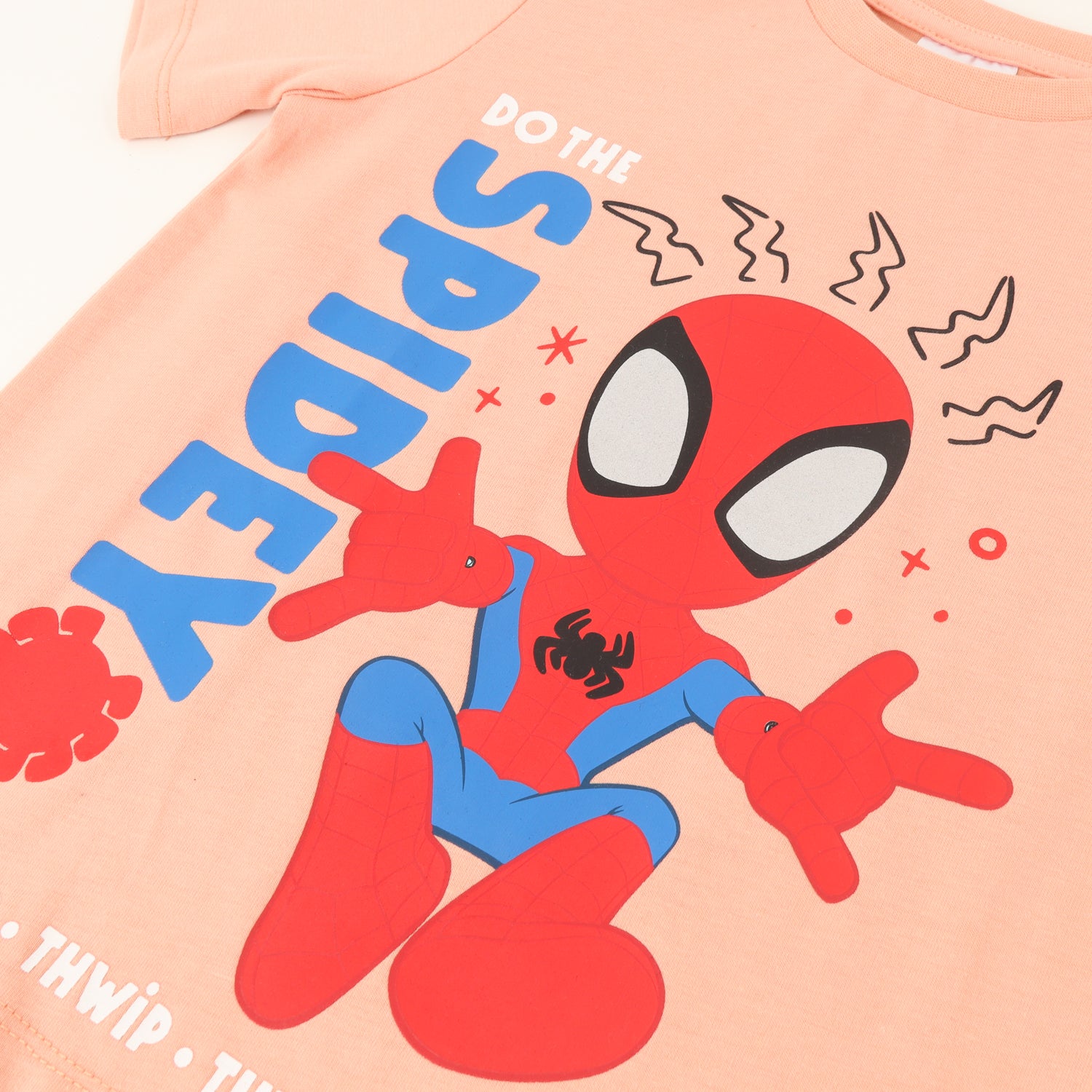 Polera Manga Corta Niño Spidey Do The Naranjo Marvel