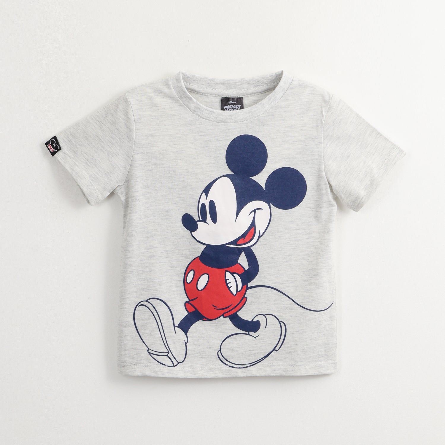 Polera Manga Corta Niño Mickey Two Sides Gris Disney