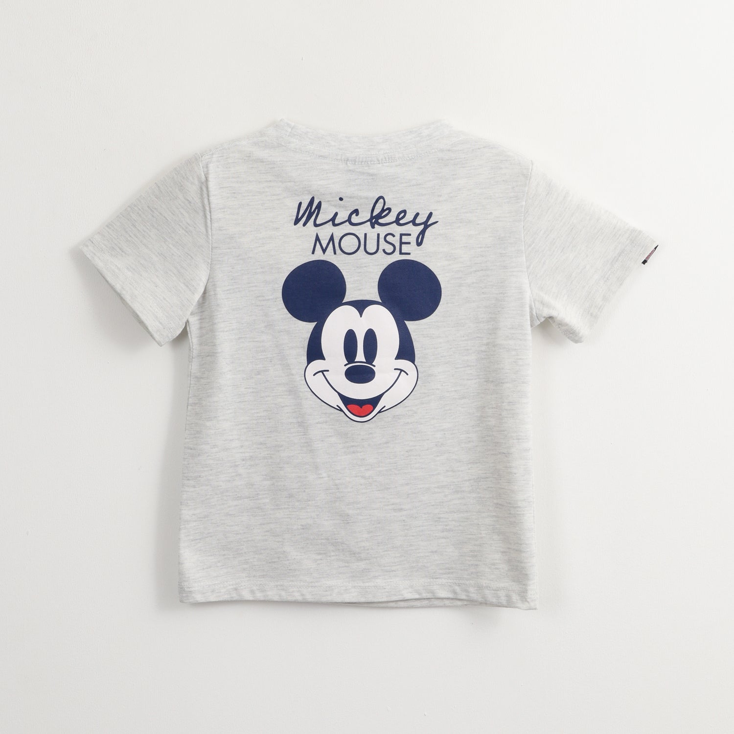 Polera Manga Corta Niño Mickey Two Sides Gris Disney
