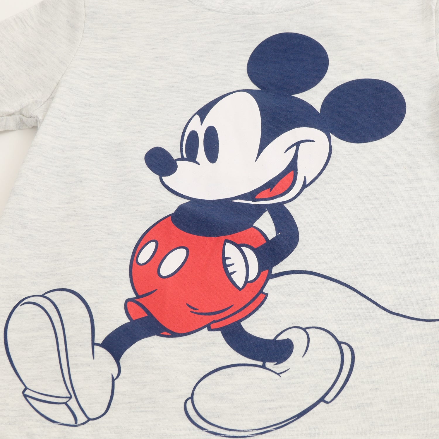 Polera Manga Corta Niño Mickey Two Sides Gris Disney