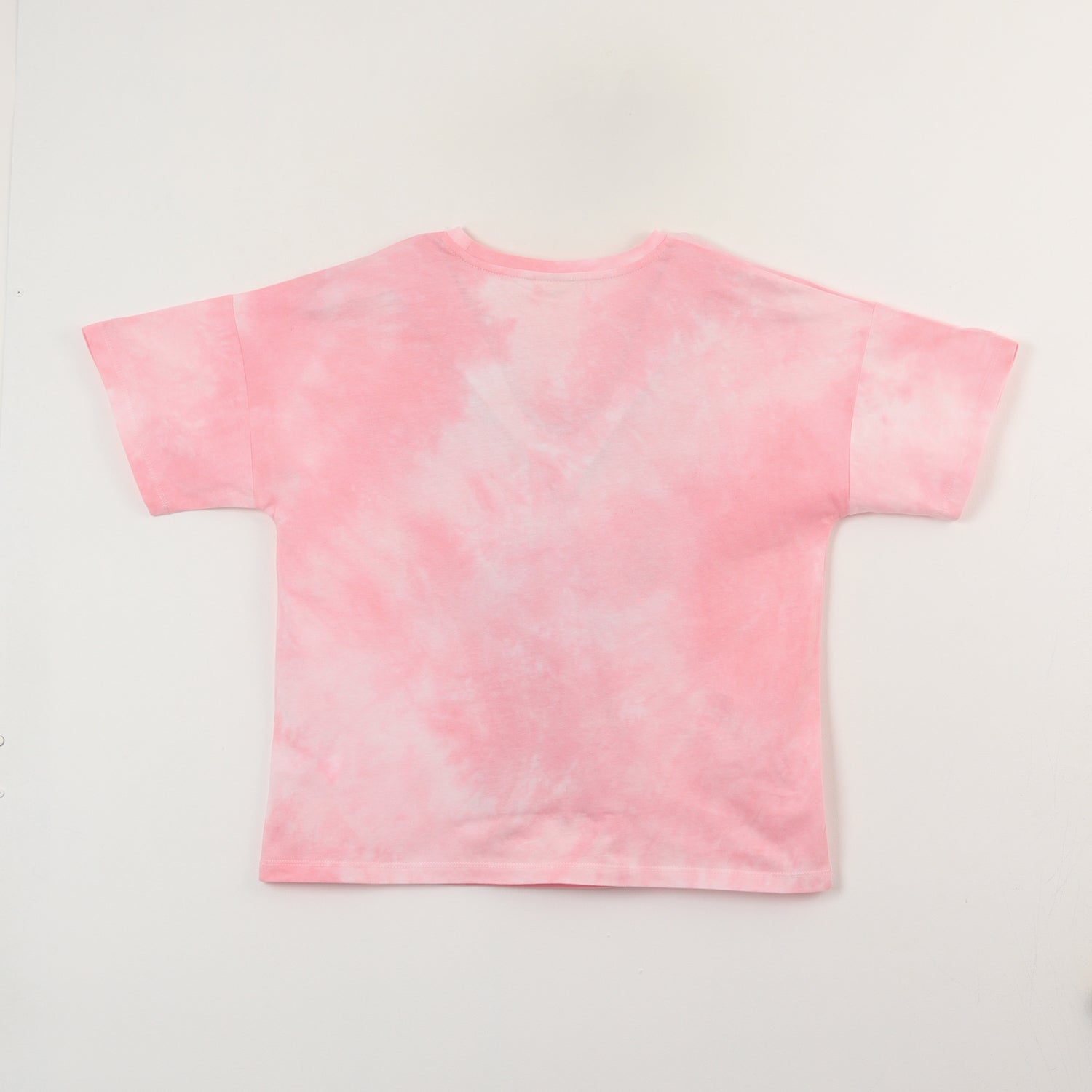 Polera Manga Corta Niña Lilo & Stitch Tie Dye Rosado Disney