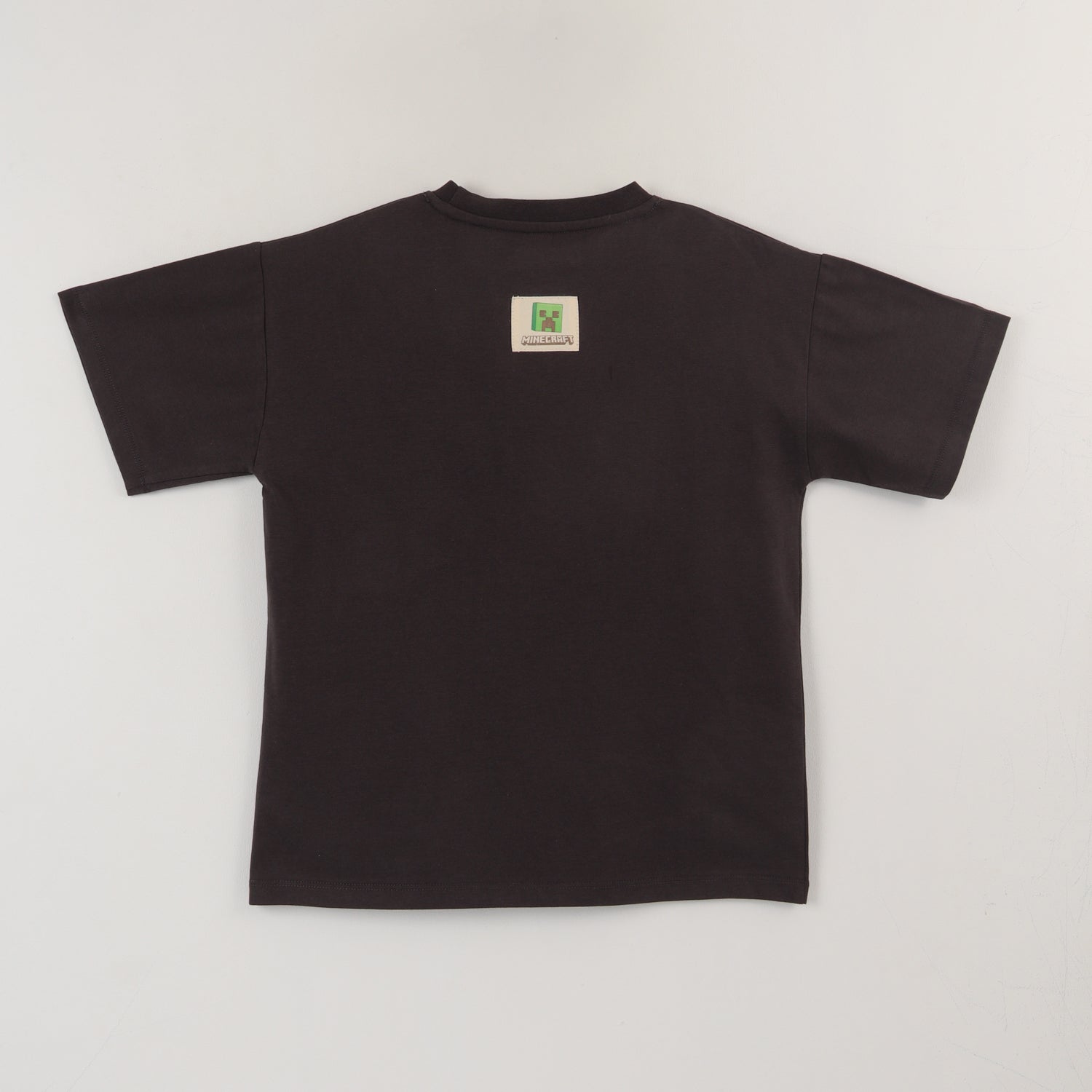 Polera Manga Corta Niño Boom! Gris Minecraft