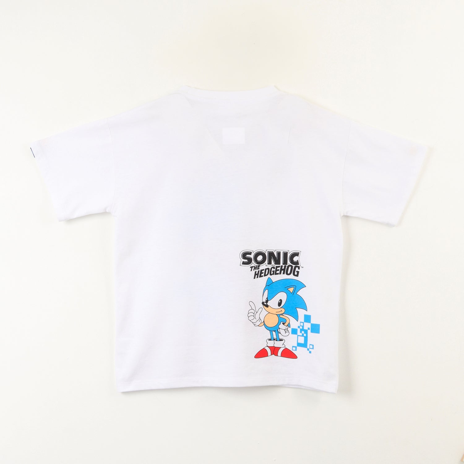 Polera Manga Corta Niño Running Blanco Sonic
