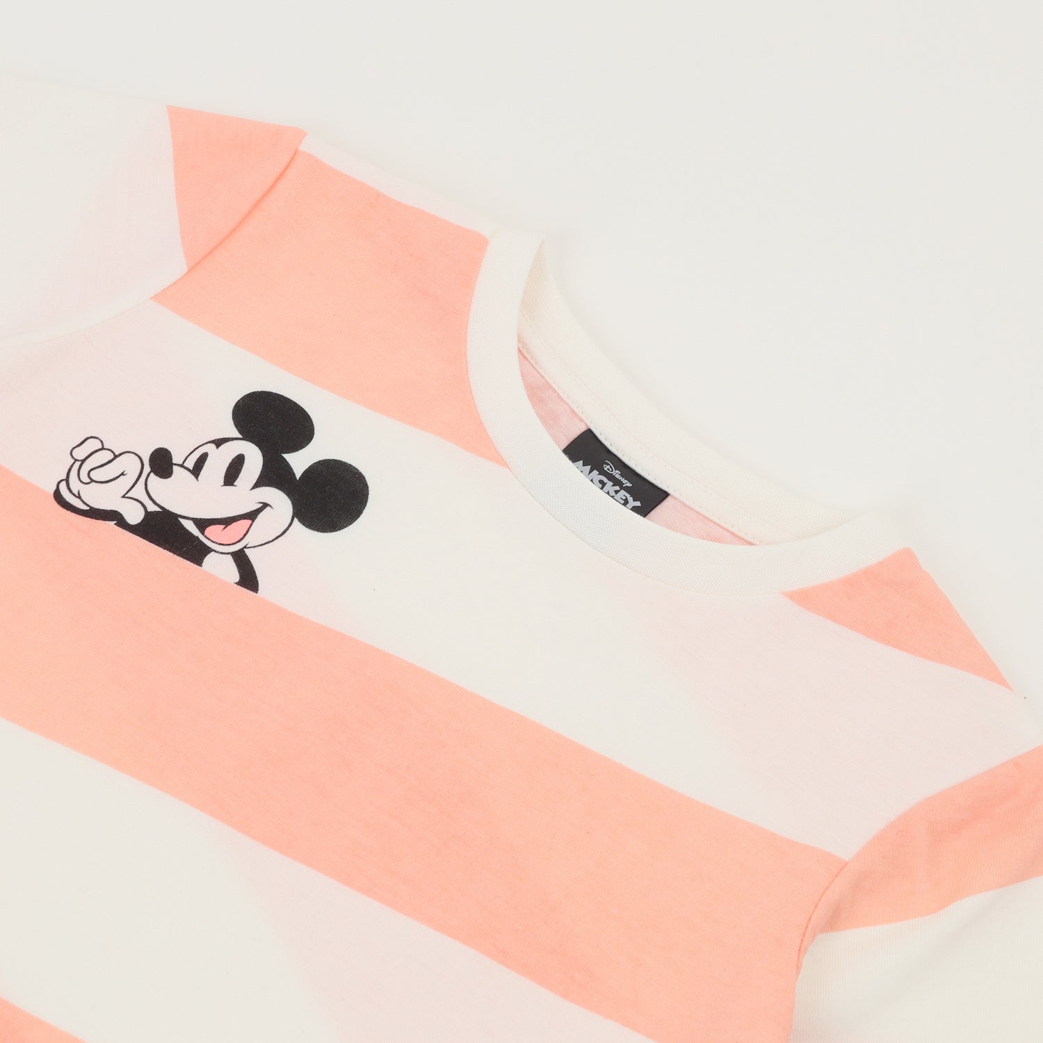 Polera Manga Corta Niño Crudo Estampado Mickey Disney