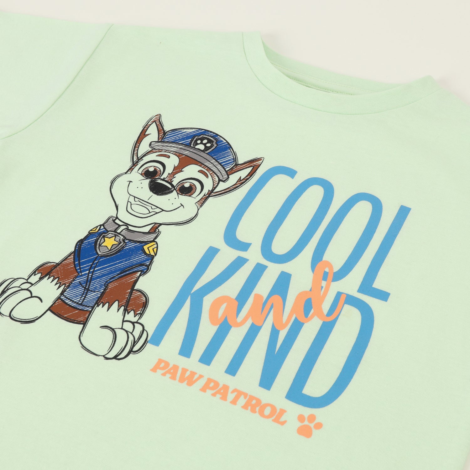 Polera Manga Corta Niño Verde Chase Cool & Kind Paw Patrol