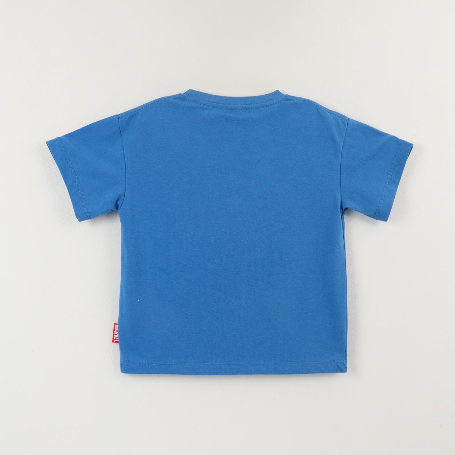 Polera Manga Corta Niño Azul Capitan America Spidey Marvel