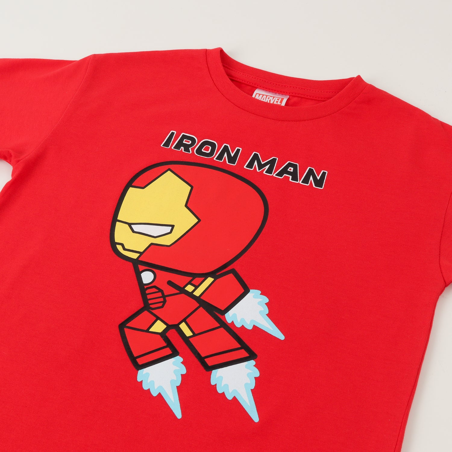 Polera Manga Corta Niño Rojo Iron Man Spidey Marvel