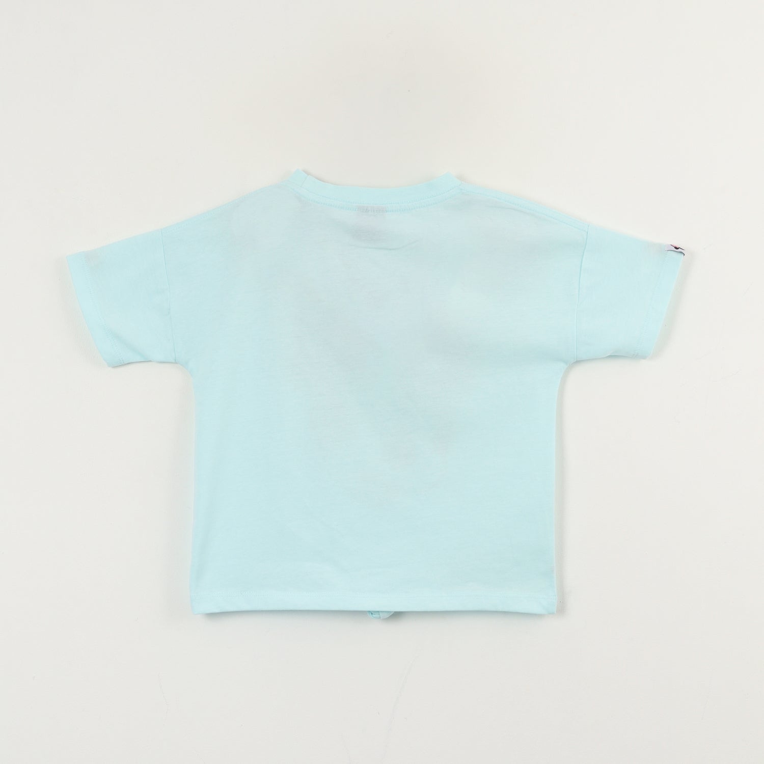 Polera Manga Corta Niña Celeste Minnie Guiño Disney