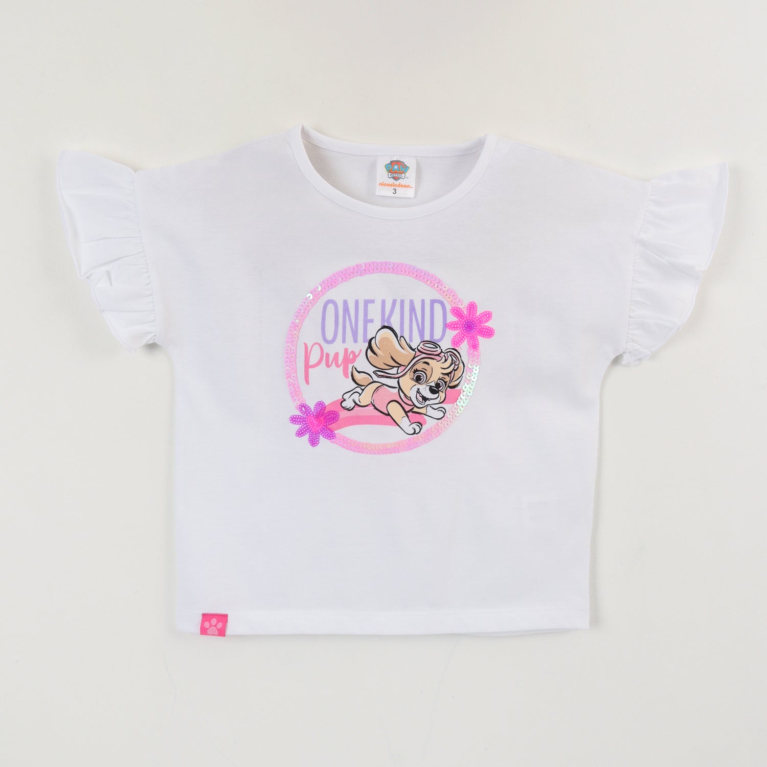Polera Manga Corta Niña Blanco Skye One Kind Pup Paw Patrol